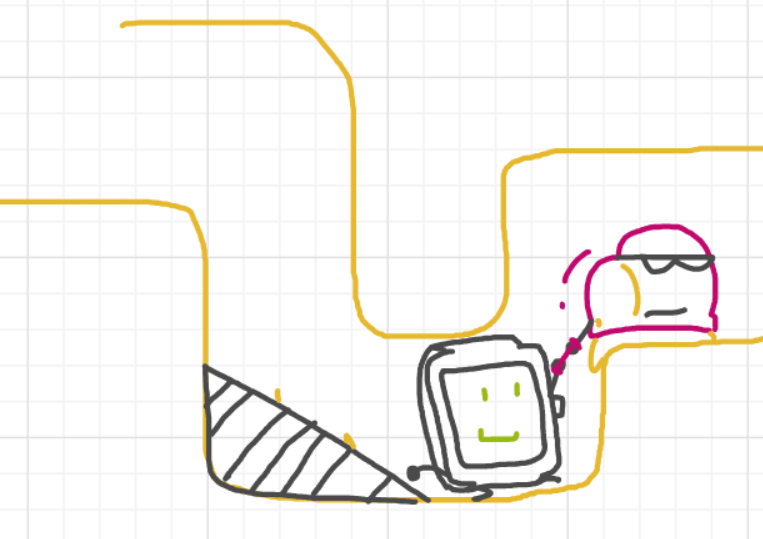 A panel from Running Duos, episode four of the Board Boards object show by Furretwalk/WalkingFurret.